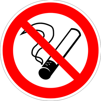 P01 запрещается курить (пластик, 200х200 мм) - Охрана труда на строительных площадках - Знаки безопасности - ohrana.inoy.org